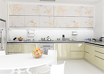 High gloss MDF and acrylic board panels from our supplys: Kitchen: Marmaris-Beige silver