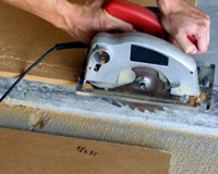 Sawing the MDF board